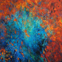 Load image into Gallery viewer, Blue And Red Wall Art Abstract Red Painting Living Room Wall Decor Bp060