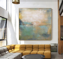 Load image into Gallery viewer, Blue Yellow Green Abstract Painting Oversize Wall Art Cp022