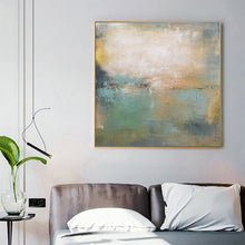 Load image into Gallery viewer, Blue Yellow Green Abstract Painting Oversize Wall Art Cp022