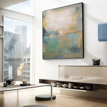 Load image into Gallery viewer, Blue Yellow Green Abstract Painting Oversize Wall Art Cp022