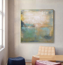 Load image into Gallery viewer, Blue Yellow Green Abstract Painting Oversize Wall Art Cp022
