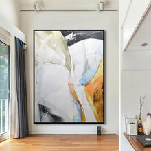 Load image into Gallery viewer, Orange Beige Abstract Painting Modern Pop Art Canvas Large