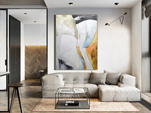 Load image into Gallery viewer, Orange Beige Abstract Painting Modern Pop Art Canvas Large