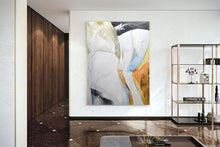 Load image into Gallery viewer, Orange Beige Abstract Painting Modern Pop Art Canvas Large