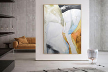 Load image into Gallery viewer, Orange Beige Abstract Painting Modern Pop Art Canvas Large