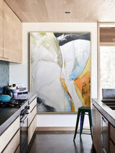 Load image into Gallery viewer, Orange Beige Abstract Painting Modern Pop Art Canvas Large