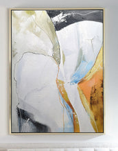 Load image into Gallery viewer, Orange Beige Abstract Painting Modern Pop Art Canvas Large