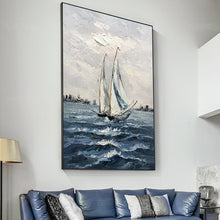 Load image into Gallery viewer, Large Contemporary Paintings Sailboat Oil Painting Gp092