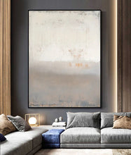 Load image into Gallery viewer, Gray Abstract Painting Yellow Abstract Painting Minimalist Art Op056