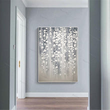 Load image into Gallery viewer, Oversized Wall Paintings Silver Flower Texture Hallway Bedroom Gp027