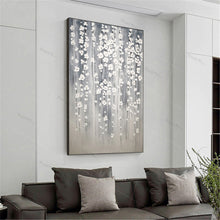 Load image into Gallery viewer, Oversized Wall Paintings Silver Flower Texture Hallway Bedroom Gp027
