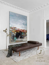 Load image into Gallery viewer, Bule Red Gray Abstract Painting Canvas Modern Wall Decor Qp077