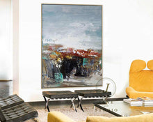 Load image into Gallery viewer, Bule Red Gray Abstract Painting Canvas Modern Wall Decor Qp077