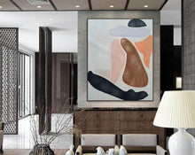 Load image into Gallery viewer, Women Abstract Painting Textured Wall Art Nude Minimalist Art Np092