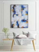 Load image into Gallery viewer, Blue and White Abstract Canvas Original Painting Modern Acrylic Painting Np028