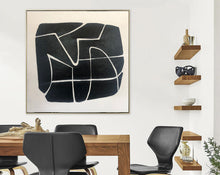 Load image into Gallery viewer, Xl Abstract Painting Black And White Art Work For Living Room Kp039