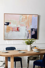 Load image into Gallery viewer, Pink White Orange Abstract Painting For Living Room Dp048