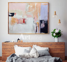 Load image into Gallery viewer, Pink White Orange Abstract Painting For Living Room Dp048