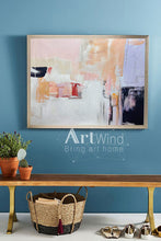 Load image into Gallery viewer, Pink White Orange Abstract Painting For Living Room Dp048