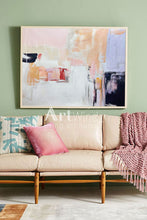 Load image into Gallery viewer, Pink White Orange Abstract Painting For Living Room Dp048