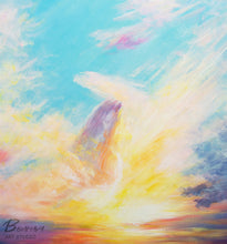 Load image into Gallery viewer, Large Canvas Wall Art Landscape Sea Spray and Sunrise Oil Painting On Canvas Gp094