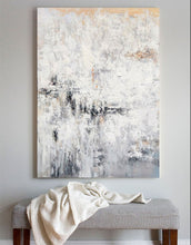 Load image into Gallery viewer, Large Abstract White Painting Heavy Textured Painting For Living Room Kp008