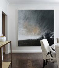 Load image into Gallery viewer, Original Gray Sky Abstract Painting,Oversized Wall Art for Living Room Bl015