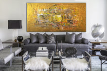 Load image into Gallery viewer, Gold Yellow Painting Contemporary Art Abstract Acrylic Painting  Ap046