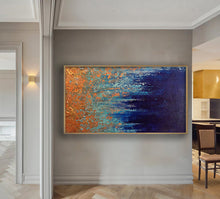 Load image into Gallery viewer, Modern Wall Art for Living Room Blue Abstract Painting, Xl Painting Bp055