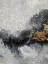 Load image into Gallery viewer, Gray White Gold Abstract Painting Canvas Original Contemporary Wall Art Yp054