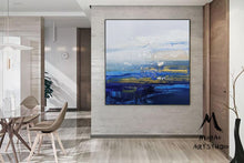Load image into Gallery viewer, Large Blue Sea Landscape Painting Texture Blue Abstract Painting Dp082