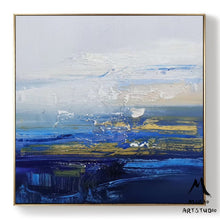 Load image into Gallery viewer, Large Blue Sea Landscape Painting Texture Blue Abstract Painting Dp082