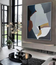 Load image into Gallery viewer, Geometric Wall Art Contemporary Abstract Oil Painting Yp021