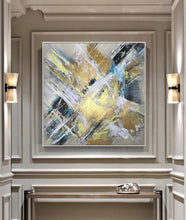 Load image into Gallery viewer, Gold Abstract Painting Large Yellow Abstract Painting Op071