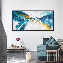 Load image into Gallery viewer, Oversized Canvas Paintings Blue and White Abstract Painting Gp091