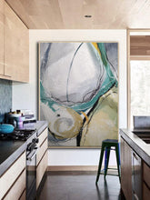 Load image into Gallery viewer, Gray And Green Abstract Painting Large Wall Canvas Painting