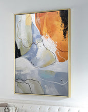 Load image into Gallery viewer, Huge Abstract Wall Art Orange Painting Gray Painting Bp087