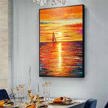 Load image into Gallery viewer, Sunset Abstract Painting Oversized Abstract Canvas Wall Art Gp039