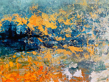 Load image into Gallery viewer, Blue Yellow Orange Abstract Painting,Dining Room Wall Art Gp068