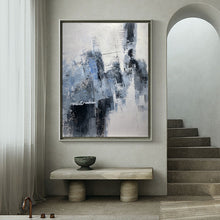 Load image into Gallery viewer, Grey Wall Painting Extra Large Blue Abstract Painting Cp013