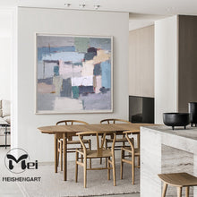 Load image into Gallery viewer, Blue Beige Gray Abstract Painting Colorful Painting Kp018