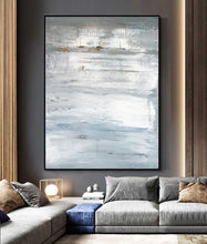 Load image into Gallery viewer, Grey Abstract Painting Blue Abstract Painting On Canvas Op033
