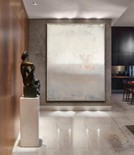 Load image into Gallery viewer, Gray Abstract Painting Yellow Abstract Painting Minimalist Art Op056