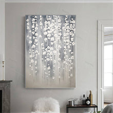 Load image into Gallery viewer, Oversized Wall Paintings Silver Flower Texture Hallway Bedroom Gp027