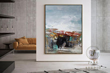 Load image into Gallery viewer, Bule Red Gray Abstract Painting Canvas Modern Wall Decor Qp077