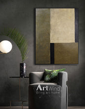 Load image into Gallery viewer, Dark Green Abstract Painting Oversized Artwork for Walls Dp064