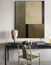 Load image into Gallery viewer, Dark Green Abstract Painting Oversized Artwork for Walls Dp064