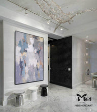 Load image into Gallery viewer, Large Gray Abstract Painting Original Painting Colorful Abstract Art Kp007