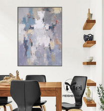 Load image into Gallery viewer, Large Gray Abstract Painting Original Painting Colorful Abstract Art Kp007