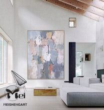 Load image into Gallery viewer, Colorful Abstract Painting Brown Pink Painting Beige Texture Painting Kp028